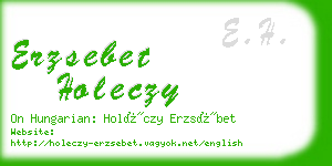 erzsebet holeczy business card